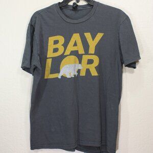 Baylor University Gray and Yellow Bear T-Shirt: Size Medium